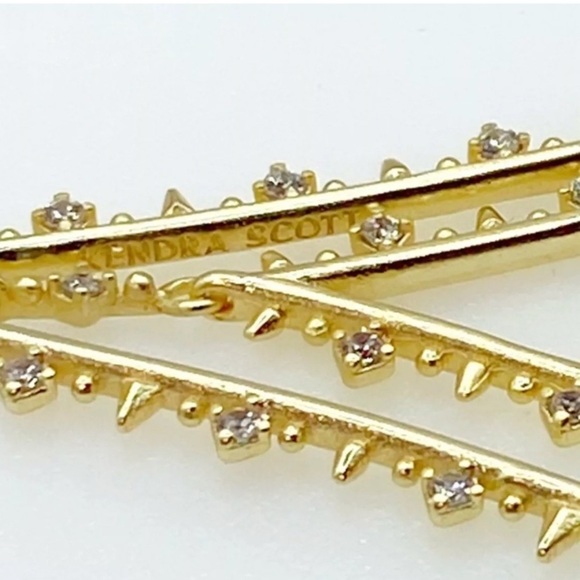 Kendra Scott Alice Drop Earrings Gold NWT 85$ - Picture 4 of 5